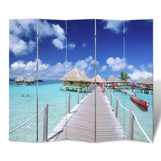 Berkfield Home Folding Room Divider 200x170 cm Beach