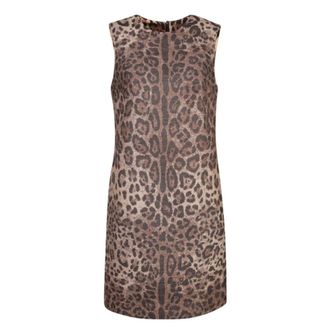 Dolce & Gabbana Dames, Jurken, Bruin, Maat: XL Wol