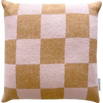 Maison Deux Checkerboard Cushion Cover in Pink/brown at Nordstrom, Size 2Ft 0In X 2Ft 0In