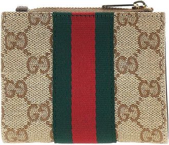 Gucci GG fabric wallet with Web Ribbon Woman One Size