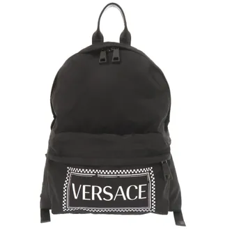 Versace Black Nylon Backpack (Pre-Owned)