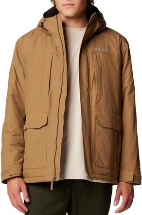 Columbia Mens Columbia Landroamer Jacket Brown Sherpa Fleece Lined Hooded JAX220