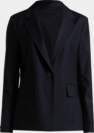 PESERICO Single-Button Virgin Wool Blazer