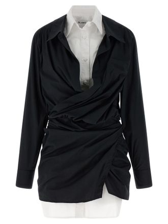The Attico Bicolor Cotton Short Womens Dress