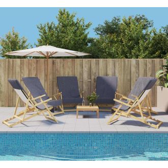 vidaXL Toallas De Playa 6 Uds Tela Gris Antracita 400 G/m&sup2; 60x135 Cm Vidaxl