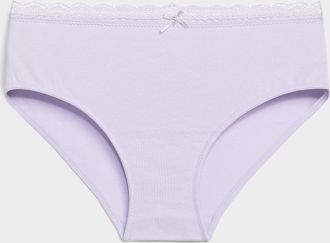 Miiyu Womens Lace-waist bikini panty Organic cotton