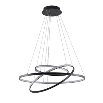 Lucande L&aacute;mpara Colgante ezana En Negro De Metal - Lucande