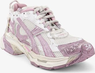 Balenciaga Womens Sneakers Runner Mesh Pink Polyurethane-Polyester Trainers Polyurethane/polyester