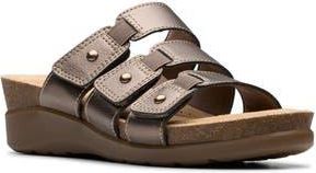 Clarks Calenne Lily Slide Sandal in Bronze Metallic at Nordstrom Rack, Size 8.5