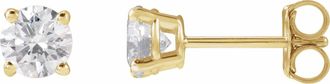 Diamond2Deal 3/4ct Lab-Grown Diamond Stud Earrings Clarity VS, Color F-G, 14k Gold