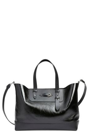 Maison Margiela Medium Horizontal Shopper in Black/Black at Nordstrom