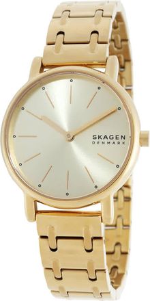 Skagen Signatur Lille Quartz Gold Dial Ladies Watch SKW3124