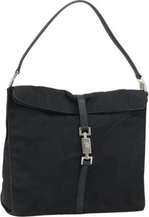 Gucci Pre-owned Shoulder Bags, female, Black, Size: ONE SIZE Pre-owned Nylon Shoulder Bag
