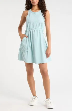 Zella Atlas Tiered Athletic Dress in Blue Raindrop at Nordstrom, Size Xx-Large