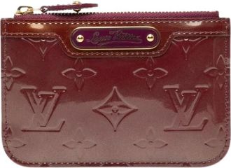 Louis Vuitton Pre-owned Accessories, female, Red, Size: ONE SIZE Pre-owned Pochette Cle NM Monogram Vernis Coin Case