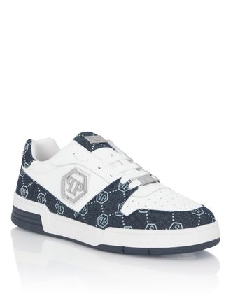 Philipp Plein Low-Top Sneakers P-Force Denim Monogram