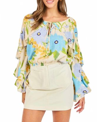 Sadie & Sage Fresh Cut Floral Blouse In Multi-Color