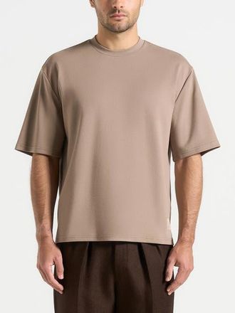 Mani&egrave;re De Voir Relaxed Fit Cotton T-Shirt in Taupe at Nordstrom, Size Xx-Large