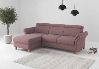 HOME AFFAIRE Ecksofa »Glendale, L-Form« inkl. Kopfteilverstellung, wahlweise mit Vorziehsitz und Bettkasten