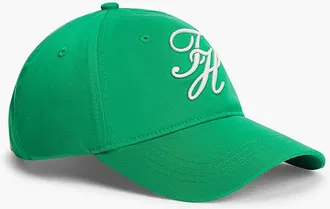 Tommy Hilfiger Womens Embroidered Script Monogram Baseball Cap - Spring Emerald