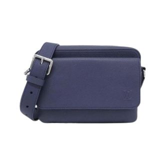 Louis Vuitton Pre-owned LV Aerogram Waxy Calf Shoulder Bag - Dames - Pre-owned - Blauw - Maat: ONE Size Leer