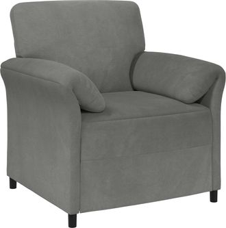 vidaXL Sof&aacute; De Una Plaza Gris Oscuro 88 X 83 X 95 Cm Terciopelo Vidaxl