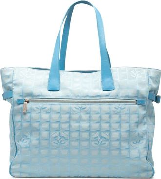 Chanel 2002-2003 New Travel Line Nylon shopper - Blauw