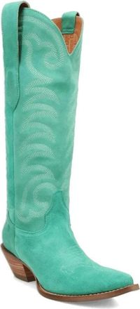 Dingo Womens Dingo Movin On Green Embroidered Snip Toe Western Boots RHS668