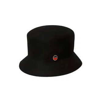 Busnel Accessoires, Dames, Zwart, M, Wol, Felted Bucket Hat