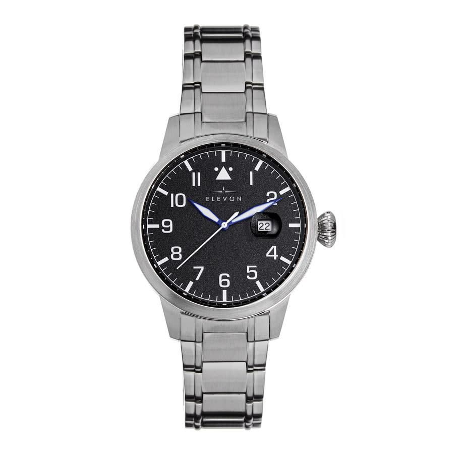 Elevon Watches Crosswind Canvas-Overlaid Leather-Band Watch  display picture 1