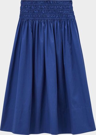 Joseph Leonie Cotton Sateen Midi Skirt