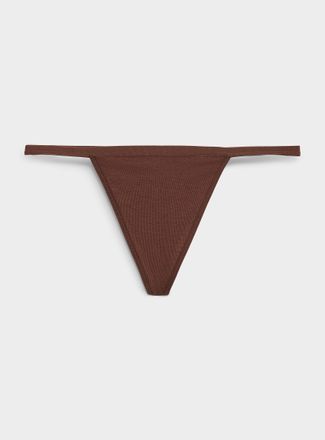 Miiyu Womens Stretch ultra-comfortable string thong Organic cotton & TENCEL TM modal