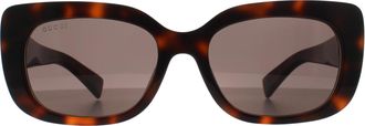 Gucci Rectangle Womens Havana Grey GG1979SK - Brown - One Size