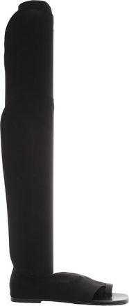 Burberry Ladies Black Marleyton Toe-Ring Detail Over-The-Knee Sock Boots, Brand Size 36.5 ( US Size 6.5 )