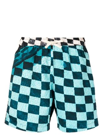 Blue Sky Inn check print deck shorts - men - Polyester - S