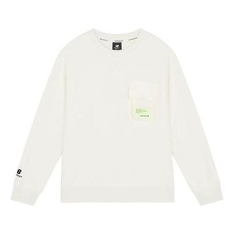 New Balance (WMNS) New Balance CNY Series 3D Pocket Sports Round Neck Pullover White Hoodie AWT21312-IV