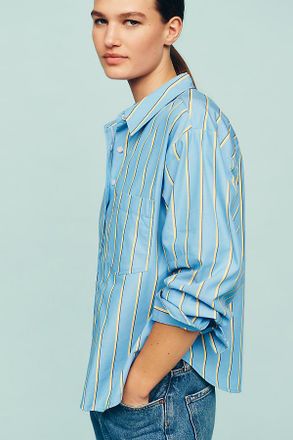 Maeve Shrunken Bennet Button Down Shirt by Maeve Top