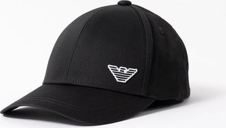Emporio Armani Mens Emporio Armani Mens Cap with Eagle Logo - Black - Size: ONE size