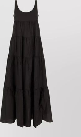 Michael Kors cotton stretch dress tiered scoop neckline