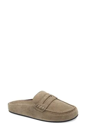 Jeffrey Campbell Miles Loafer Mule in Light Khaki Suede at Nordstrom Rack, Size 8.5