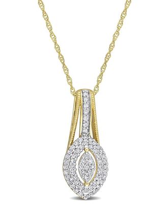 Rina Limor 10K 0.24 Ct. Tw. Diamond Pendant Necklace