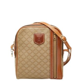 Celine Pre-owned Cross Body Bags, female, Beige, Size: ONE SIZE Pre-owned Vintage Pochette Shoulder Bag