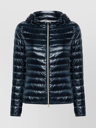 Herno short quilted down jacket with detachable hood
