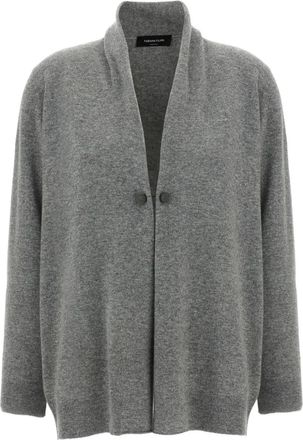 Fabiana Filippi Cardigan con spilla gioiello - Grigio
