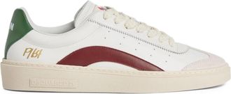 Dsquared2 Witte Leren Sneakers - Heren - Sneakers - Wit - 44 EU - Katoen - Schoenen
