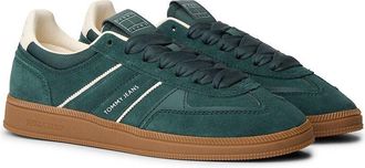Tommy Jeans Su&egrave;de leren sneakers THE GREENWICH