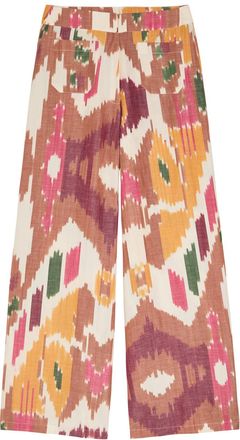 Emporio Sirenuse Adele Printed Wide-leg Trousers - Pink - 48 (UK16 / XL)