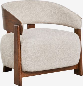 Sklum Sill&oacute;n En Madera De Roble Tapizado Olea Sklum