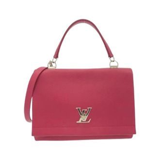 Louis Vuitton Pre-owned Handbags, female, Pink, Size: ONE SIZE Pre-owned Lockme Cartable Calf Shoulder Bag