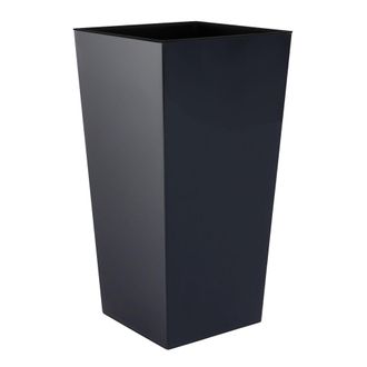 Prosperplast Maceta Alta 35 L Urbi Square De Pl&aacute;stico Con Dep&oacute;sito En Color Antracita, 55 (alto) X 29,5 (ancho) X 29,5 (profundo) Cms